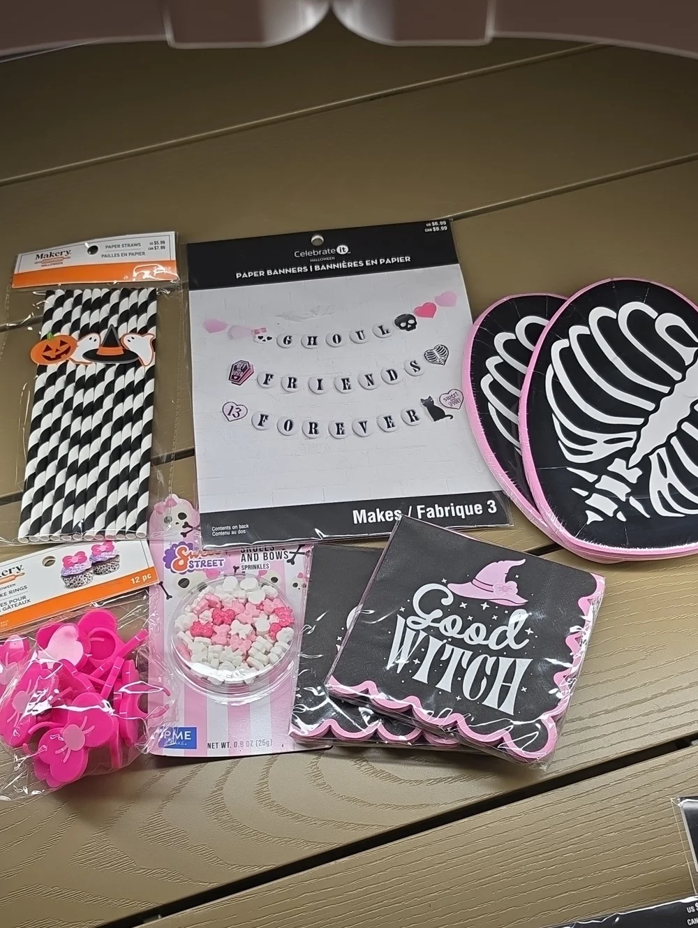 Good Witch Pink and Black Halloween Party Napkins and Decorations